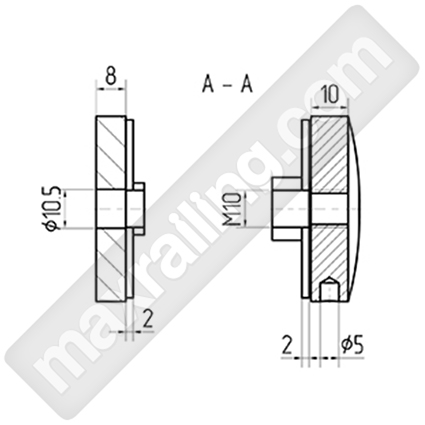 Styklodyrjach gold zlaten ogledalen Ф50mm. Златен огледален стъклодържач Ф50мм.